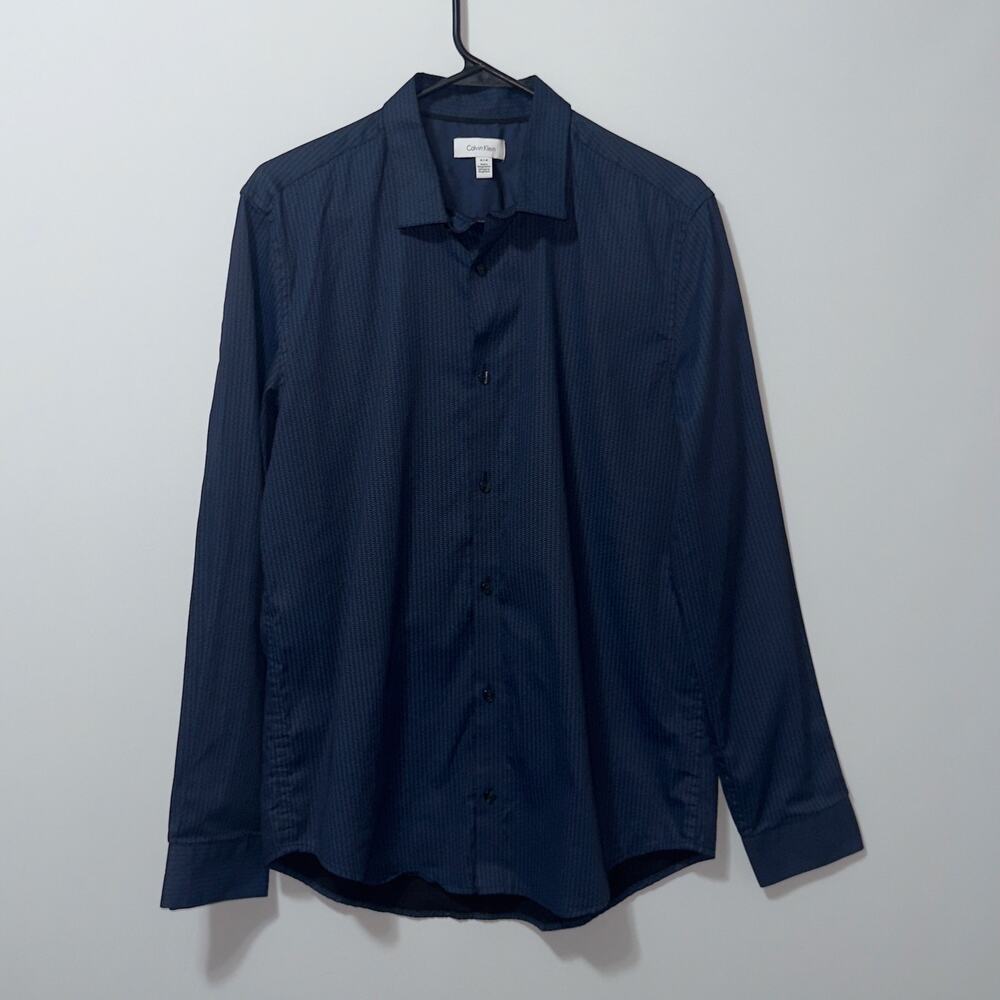 Calvin Klein Blue button down Shirt Mens size medium